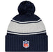 New Era Knit Hat OSFM / Navy Dallas Cowboys New Era 2024 Navy Sideline Cuffed Knit Hat With Pom