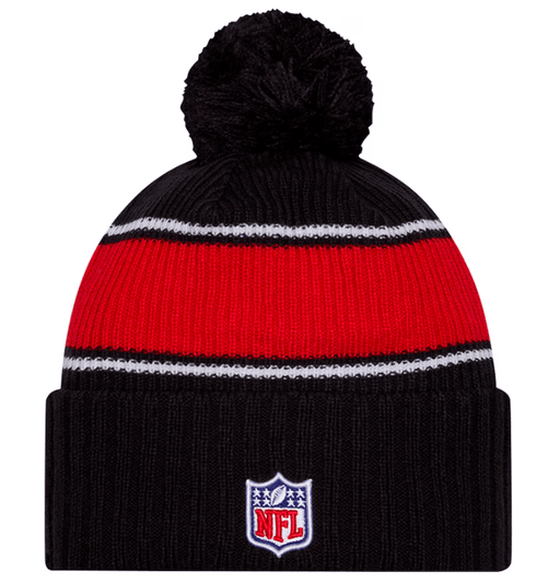 New Era Knit Hat OSFM / Navy Houston Texans New Era 2024 Navy Sideline Cuffed Knit Hat With Pom