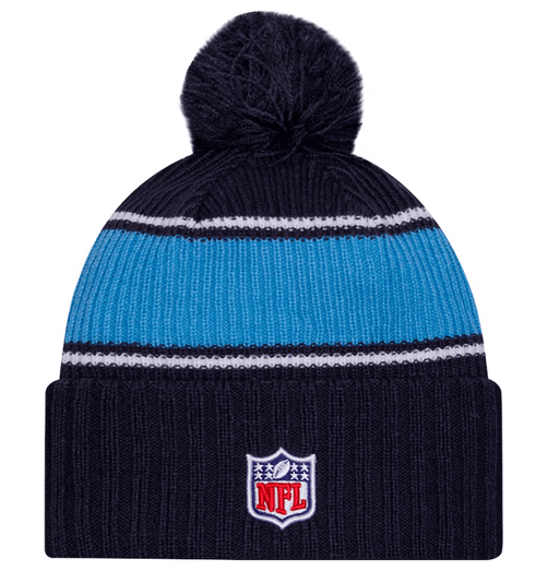 New Era Knit Hat OSFM / Navy Tennessee Titans New Era 2024 Navy Sideline Cuffed Knit Hat With Pom