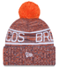 New Era Knit Hat OSFM / Orange Adult Denver Broncos New Era 2025 Orange Sideline Cuffed Knit Hat With Pom - Men's