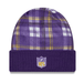 New Era Knit Hat OSFM / Purple Minnesota Vikings New Era 2024 Purple Plaid Statement Sideline Cuffed Knit Hat