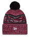 New Era Knit Hat OSFM / Red Adult Atlanta Falcons New Era 2025 Red Sideline Cuffed Knit Hat With Pom - Men's