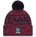New Era Knit Hat OSFM / Red Adult Houston Texans New Era 2025 Red Sideline Cuffed Knit Hat With Pom - Men's