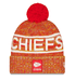 New Era Knit Hat OSFM / Red Adult Kansas City Chiefs New Era 2025 Red Sideline Cuffed Knit Hat With Pom - Men's