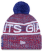 New Era Knit Hat OSFM / Red Adult New York Giants New Era 2025 Red Sideline Cuffed Knit Hat With Pom - Men's