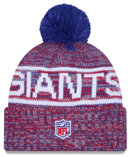 New Era Knit Hat OSFM / Red Adult New York Giants New Era 2025 Red Sideline Cuffed Knit Hat With Pom - Men's
