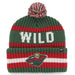 New Era Knit Hat OSFM / red/green Minnesota Wild 47 Brand Cuffed Knit With Pom Bering - Unisex