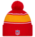 New Era Knit Hat OSFM / Red Kansas City Chiefs New Era 2024 Red Sideline Cuffed Knit Hat With Pom