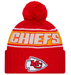 New Era Knit Hat OSFM / Red Kansas City Chiefs New Era 2024 Red Sideline Cuffed Knit Hat With Pom