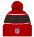 New Era Knit Hat OSFM / Red Tampa Bay Buccaneers New Era 2024 Red Sideline Cuffed Knit Hat With Pom