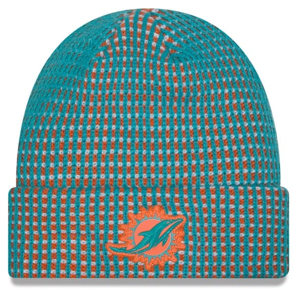 New Era Knit Hat OSFM / Teal Adult NFL Miami Dolphins New Era 2026 Teal Sideline Cuffed Knit-Unisex
