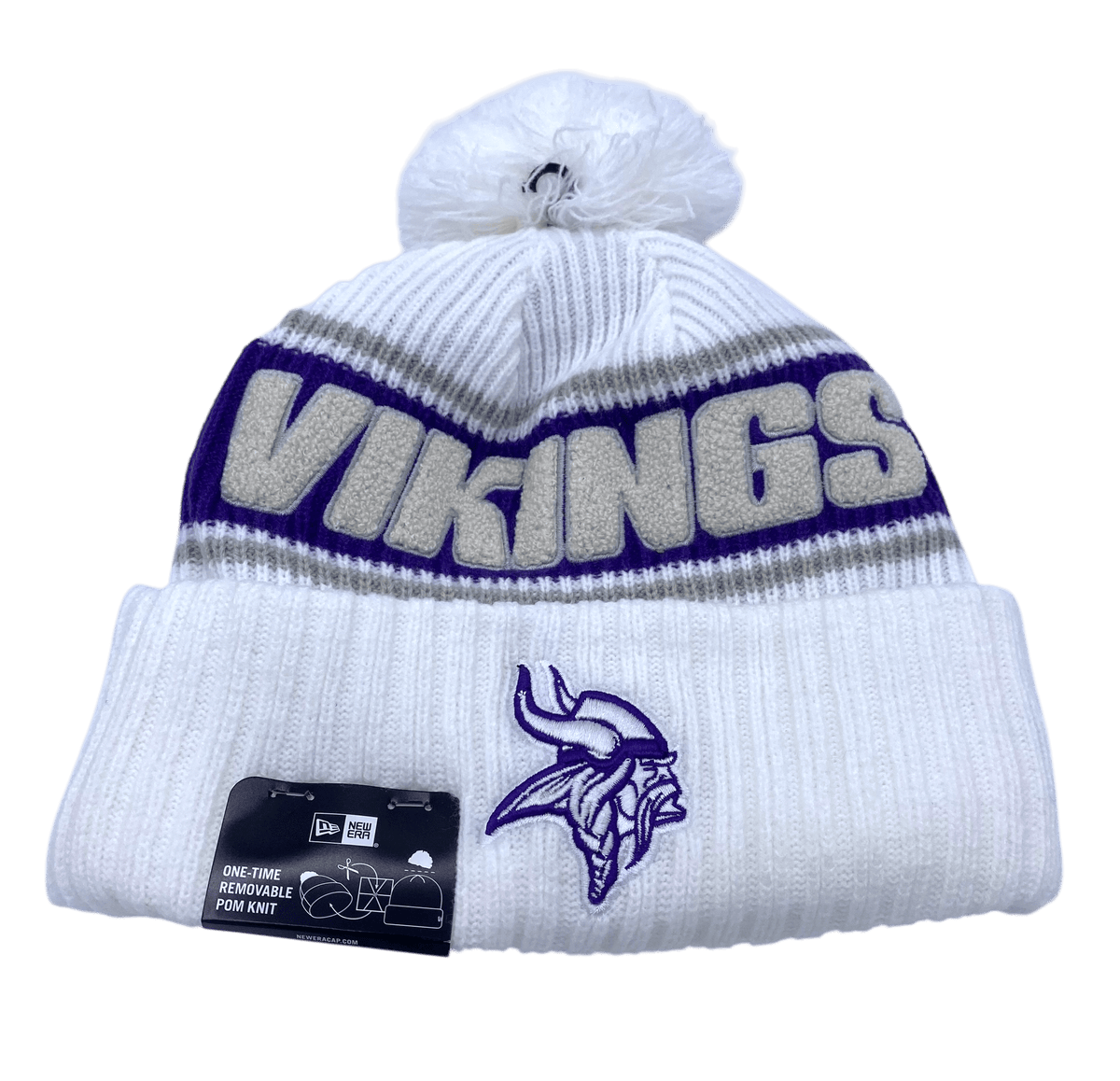 Outlets NEW NFL Minnesota Vikings Sideline Coach Pom Beanie RARE Vintage 2014 Authentic