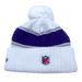 Minnesota Vikings New Era 2024 White Winter Warrior Sideline Cuffed Knit Hat With Pom