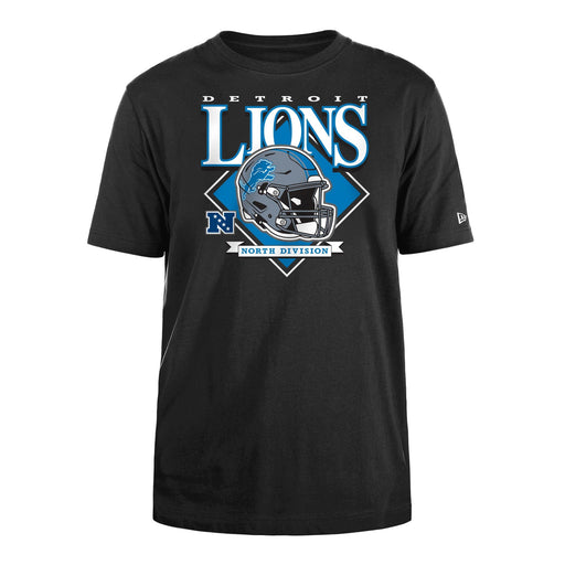New Era Shirts Detroit Lions New Era Black Bold Helmet T-Shirt - Men's