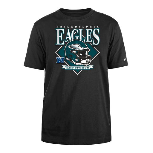 Philadelphia Eagles New Era Black Bold Helmet T-Shirt - Men's