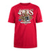 New Era Shirts San Francisco 49ers New Era Red Bold Helmet T-Shirt - Men's