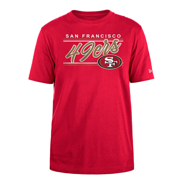 New Era Shirts San Francisco 49ers New Era Red Script Logo T-Shirt - Men's