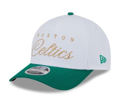 New Era Snapback Hat Adjustable / White Adult Boston Celtics New Era White 2025 NBA Draft M-Crown A-Frame 9FORTY Adjustable Hat - Men's