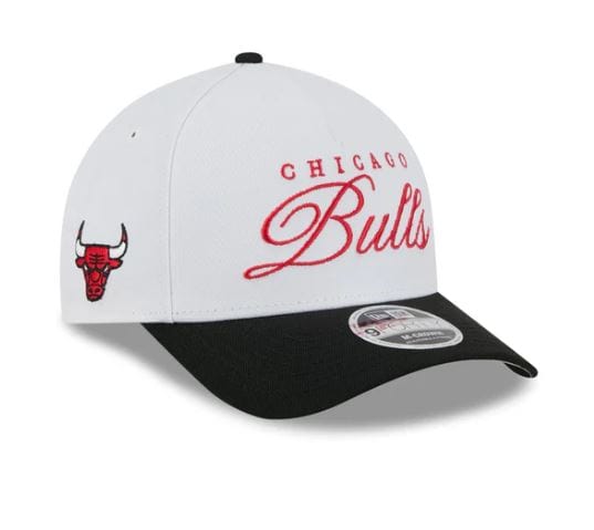 Adult Chicago Bulls New Era White 2025 NBA Draft M-Crown A-Frame 9FORTY Adjustable Hat - Men's