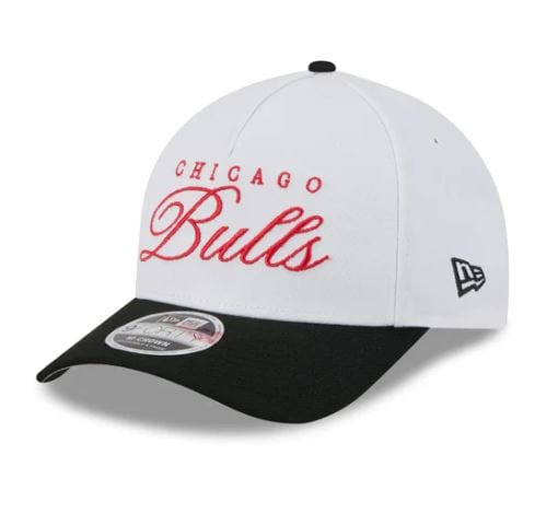 Adult Chicago Bulls New Era White 2025 NBA Draft M-Crown A-Frame 9FORTY Adjustable Hat - Men's