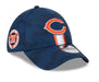 New Era Snapback Hat Adult Chicago Bears New Era Navy 2024 Sideline 39THIRTY Flex Hat - Men's