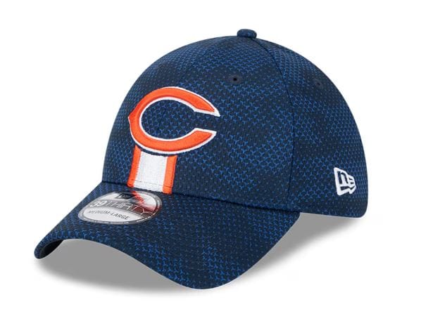 New Era Snapback Hat Adult Chicago Bears New Era Navy 2024 Sideline 39THIRTY Flex Hat - Men's