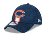 New Era Snapback Hat Adult Chicago Bears New Era Navy 2024 Sideline 39THIRTY Flex Hat - Men's