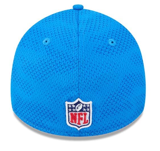 New Era Snapback Hat Adult Detroit Lions New Era Blue 2024 Sideline 39THIRTY Flex Hat - Men's