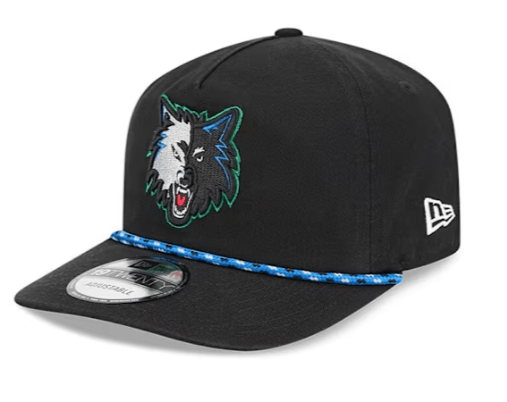 New Era Snapback Hat OSFM / Black Adult Minnesota Timberwolves New Era Black Hardwood Classic 19TWENTY Adjustable Snapback Hat - Men's