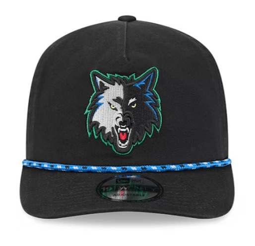 New Era Snapback Hat OSFM / Black Adult Minnesota Timberwolves New Era Black Hardwood Classic 19TWENTY Adjustable Snapback Hat - Men's