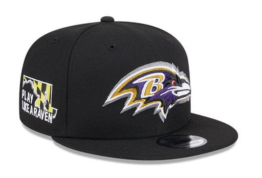 New Era Snapback Hat OSFM / Black Baltimore Ravens New Era 2024 NFL Draft Black 9FIFTY Side Patch Snapback Hat - Men's