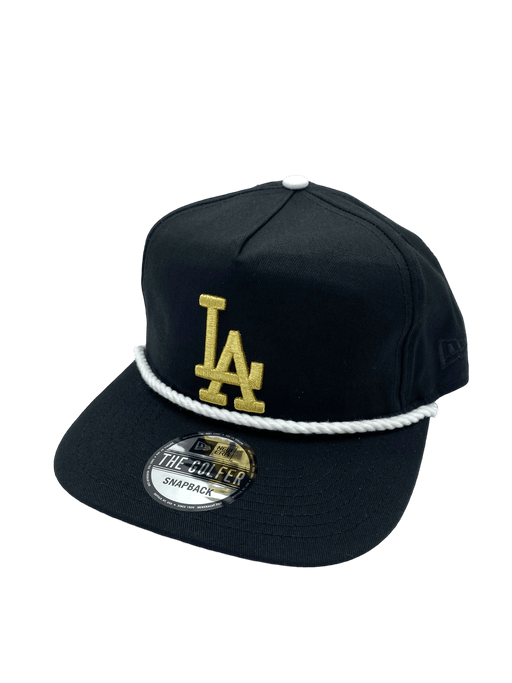 Los Angeles Dodgers New Era Black/Gold Golfer Adjustable Snapback Hat