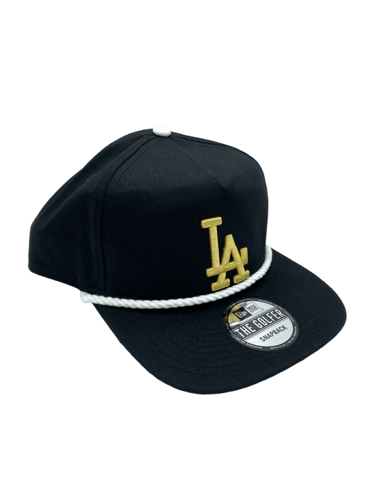 Los Angeles Dodgers New Era Black/Gold Golfer Adjustable Snapback Hat