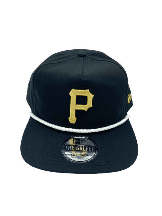 New Era Snapback Hat OSFM / Black Pittsburgh Pirates New Era Black/Gold Golfer Adjustable Snapback Hat