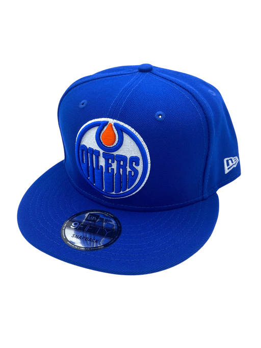 New Era Snapback Hat OSFM / Blue Adult Edmonton Oilers New Era Blue NHL 9FIFTY Snapback Hat - Men's