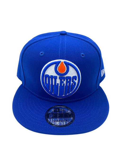 New Era Snapback Hat OSFM / Blue Adult Edmonton Oilers New Era Blue NHL 9FIFTY Snapback Hat - Men's