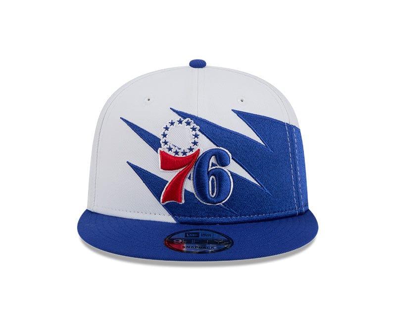 Adult Philadelphia 76ers New Era Blue NBA Jagged 9FIFTY Snapback Hat - Men's