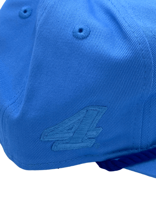New Era Snapback Hat OSFM / Blue Busch Light #4 New Era Custom Blue Golfer Adjustable Snapback Hat