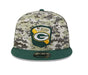New Era Snapback Hat OSFM / Camo Green Bay Packers New Era 2023 Salute to Service Camo Side Patch 9FIFTY Snapback Hat