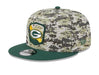 New Era Snapback Hat OSFM / Camo Green Bay Packers New Era 2023 Salute to Service Camo Side Patch 9FIFTY Snapback Hat