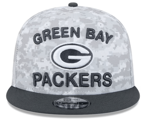 Adult Green Bay Packers New Era 2024 Salute to Service Camo Side Patch 9FIFTY Snapback Hat - Men's