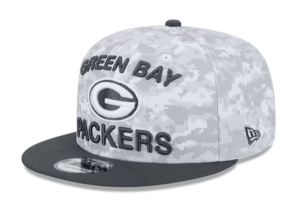 Adult Green Bay Packers New Era 2024 Salute to Service Camo Side Patch 9FIFTY Snapback Hat - Men's