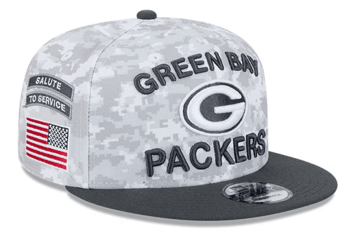 New Era Snapback Hat OSFM / Camo Green Bay Packers New Era 2024 Salute to Service Camo Side Patch 9FIFTY Snapback Hat