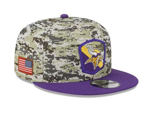 Men's Minnesota Vikings New Era Black 2022 NFL Salute to Service 9FORTY Adjustable Hat