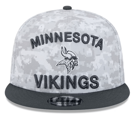 New Era Snapback Hat OSFM / Camo Minnesota Vikings New Era 2024 Salute to Service Camo Side Patch 9FIFTY Snapback Hat