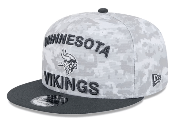 New Era Snapback Hat OSFM / Camo Minnesota Vikings New Era 2024 Salute to Service Camo Side Patch 9FIFTY Snapback Hat