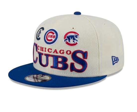 Adult Chicago Cubs New Era Chrome Archive 3 Logo 9FIFTY Snapback Hat - Men's