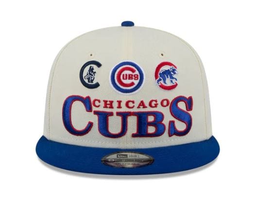 Adult Chicago Cubs New Era Chrome Archive 3 Logo 9FIFTY Snapback Hat - Men's