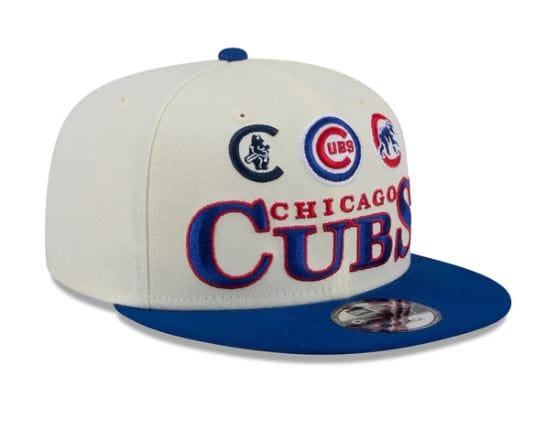 Adult Chicago Cubs New Era Chrome Archive 3 Logo 9FIFTY Snapback Hat - Men's