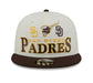 New Era Snapback Hat OSFM / Chrome Adult San Diego Padres New Era Chrome Archive 3 Logo 9FIFTY Snapback Hat - Men's